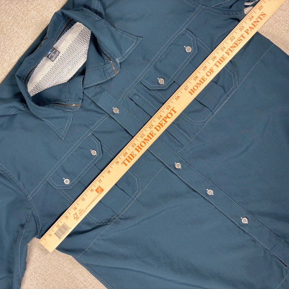 Kuhl Mens XL Blue Long Sleeve Button Down Hiking Fishing Shirt Ripstop Pockets - Picture 5 of 8